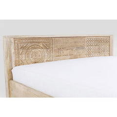 Vivid Sahara Contemporary Mango Wood Bed Frame Queen