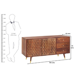 The Attic Antony Solid Wood Sideboard Honey