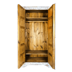 Indian Hand Carved Solid Wooden Cupboard Wardrobe D44