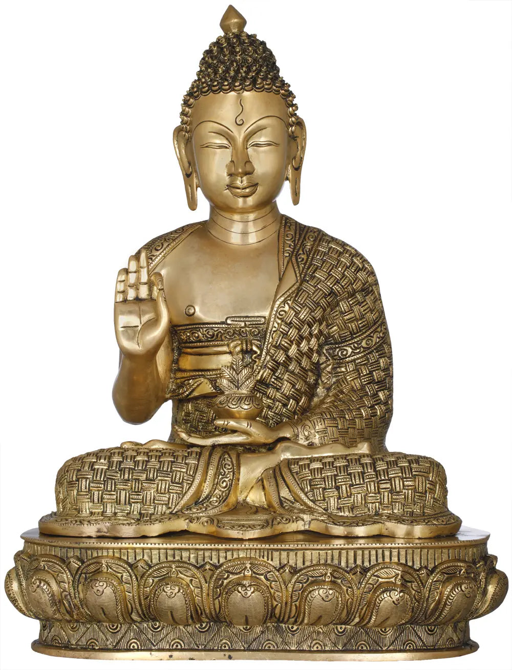 Indian Lord Buddha Tibetan Buddhist Buddha In Brass Statue