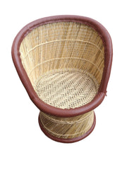 Handmade Hand Woven Natural Armrest Bamboo Mudha Chairs