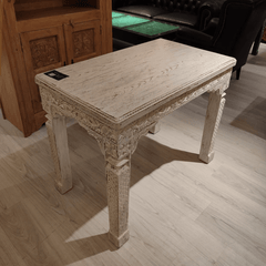 Antique Indian Hand Carved  Solid Wood Dining Table 07