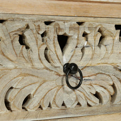 Indian Handmade Solid Wood 2 Door & 3 Drawers Carved Sideboard