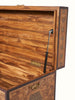 Indian Hand Carved Teak Wood Marquetry Trunk Blanket Box Chest C12