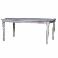 Rustica Reclaimed Solid Wood Rustic Dining Table Set Multicolour C17