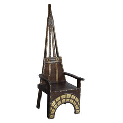 Earth Industrial metal and wood Chair 09