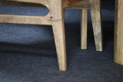 Hand Carved Solid Wood Round Dining Table Set 26