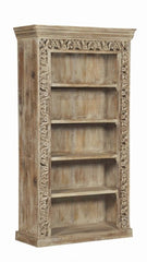 Indian Hand Carved Solid Wood Bookshelf B66