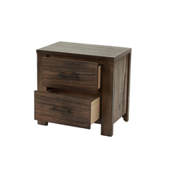 Indian Hand Carved  2-Drawer Solid Wood Bedside Table 48