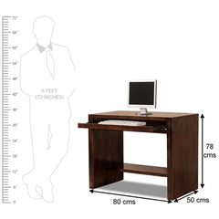 The Attic Ivins Solid Wood Computer Table Walnut