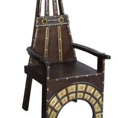 Earth Industrial metal and wood Chair 09