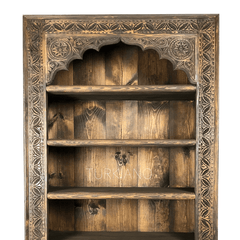 Indian Hand Carved Solid Wood Bookshelf B9
