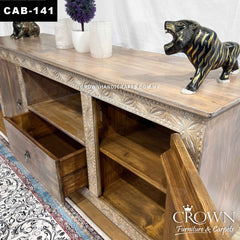 Indian Hand Carved Solid Wooden TV Units