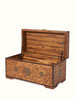 Indian Hand Carved Teak Wood Marquetry Trunk Blanket Box Chest C12