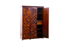 Hand Carved Solid Wooden Cupboard Cabinet Wardrobe D126