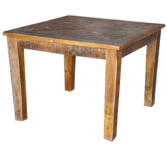 Corso Reclaimed & Mango Wood Square Dining Table 4-8 Seater Honey 90-100cm