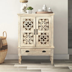 Indian Hand Carved Solid Wood Cabinet D126
