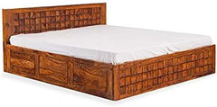 Diamond Indian Sheesham Solid Wood Bed with Frame King Size