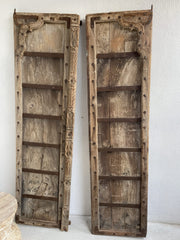 Indian Antique Old Door Solid Wood Doors Set Natural 185cm