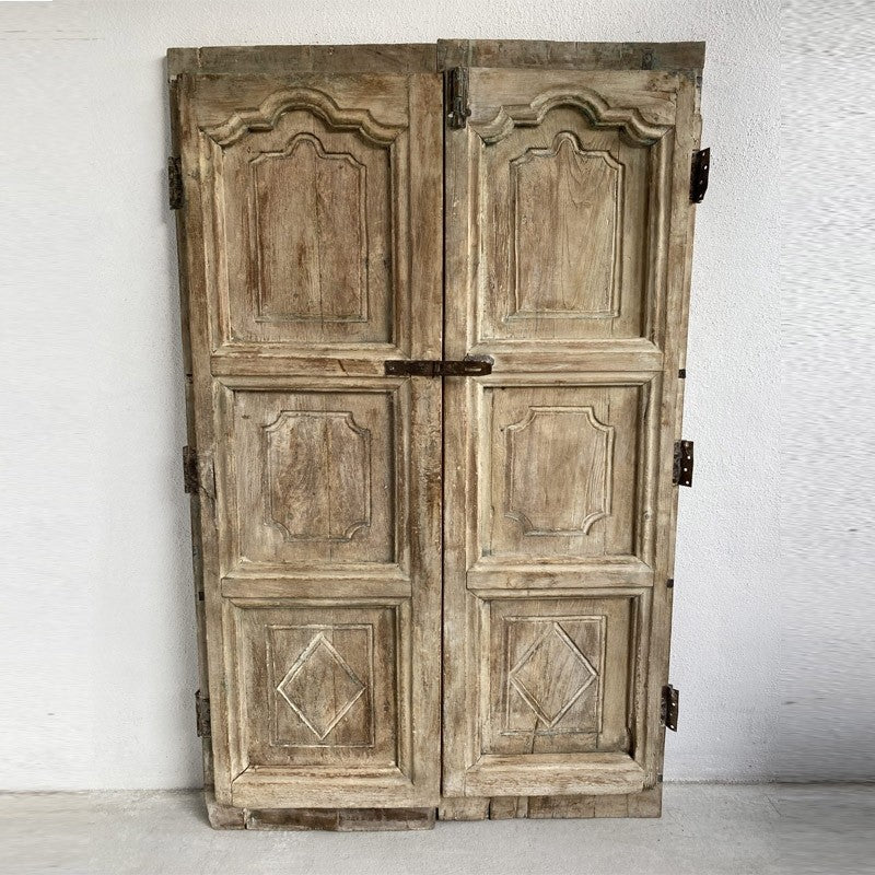 Indian Antique Old Door Solid Wood Doors Set Natural 170cm