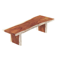 Auburn Solid Wood Single Slab Live Edge Large Dining Table