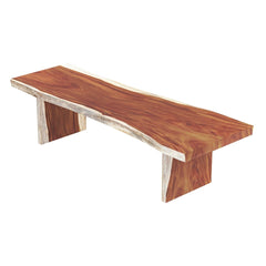 Auburn Solid Wood Single Slab Live Edge Large Dining Table