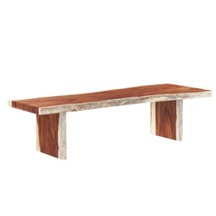 Auburn Solid Wood Single Slab Live Edge Large Dining Table