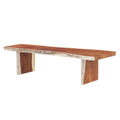 Auburn Solid Wood Single Slab Live Edge Large Dining Table