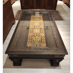 Mughal Hand Painted Solid Wood Coffee Table C29
