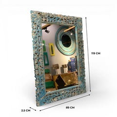 Hand Carved Solid Wooden Mirror Frame 121