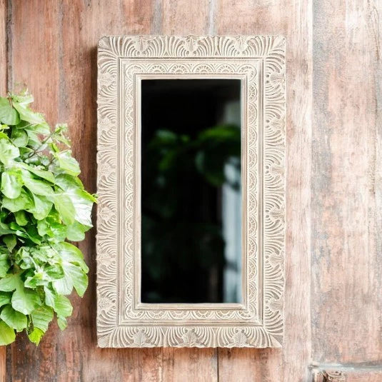 Hand Carved Solid Wooden Mirror Frame 75