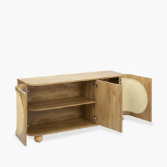 Hand Carved Solid Mango Wood 3 Door Sideboard S83