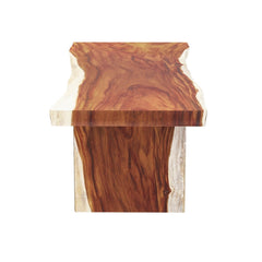 Auburn Solid Wood Single Slab Live Edge Large Dining Table