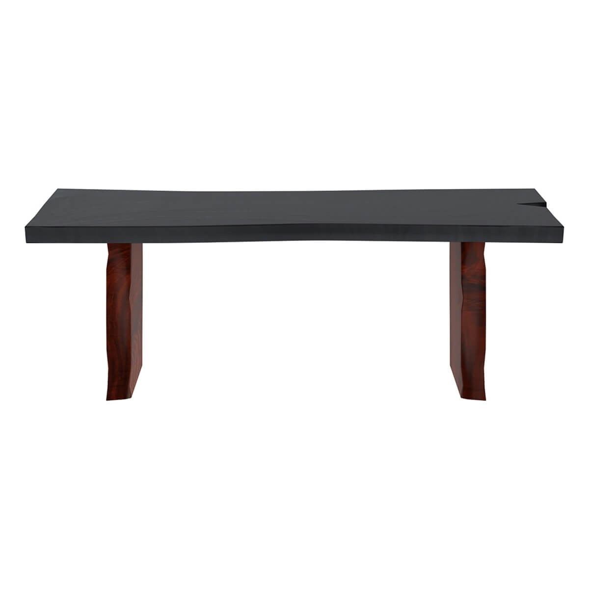 Eldora Two Tone Solid Wood Live Edge Single Slab Dining Table