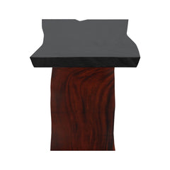 Eldora Two Tone Solid Wood Live Edge Single Slab Dining Table