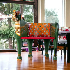 Indian Hand Painted Solid Wood Handmade Chair 25