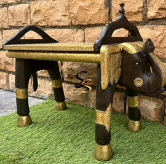 Indian Hand Carved Brass Work Solid Wood Coffee Table C144