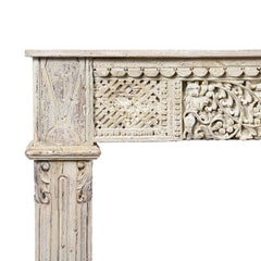 Antique Indian Hand Carved Solid Wood Console Table 04
