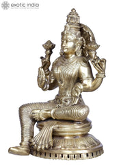 Indian Lord Goddess Lakshmi Idol Brass Statue