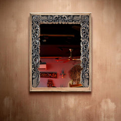 Hand Carved Solid Wooden Mirror Frame 122