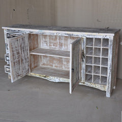 RUSTICA Reclaimed Wood Sideboard White 180x45x90 cm