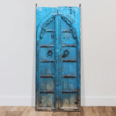 Indian Vintage Antique Hand Carved Reclaimed Teak Wood Door Panel 116