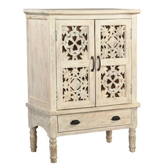 Indian Hand Carved Solid Wood Cabinet D126