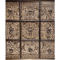 Hand Carved Solid Hard Wood Dresser Chest of Drawers D9