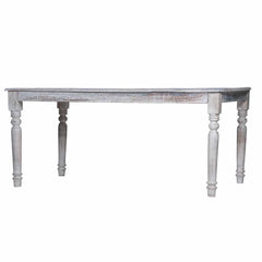 Rustica Reclaimed Solid Wood Rustic Dining Table Set Multicolour C17