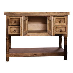 Indian Hand Carved Solid Wood Bathroom Vanity V05