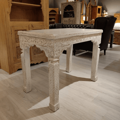 Antique Indian Hand Carved  Solid Wood Dining Table 07