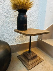 Indian Hand Carved Solid Wood Side Table 12