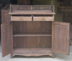 Vintage Indian Hand Carved Solid Wood Cabinet D69