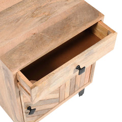 Indian Hand Carved  2-Drawer Solid Wood Bedside Table 49